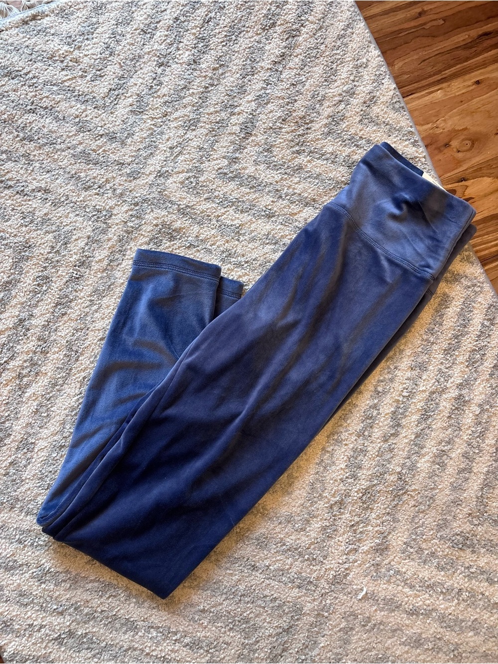 Navy Blue Seamless Aerie Velour Leggings